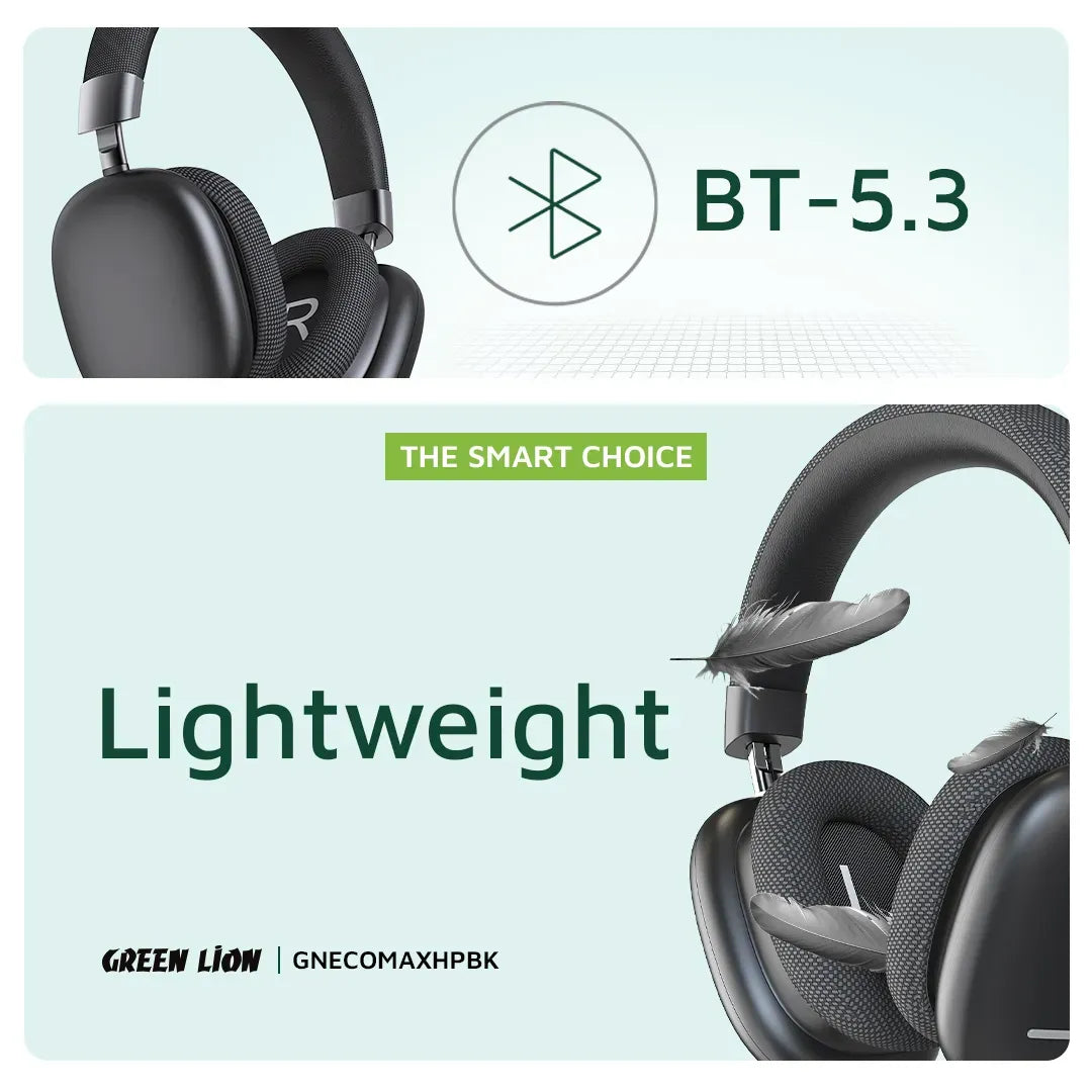 Green Lion Echo Max Headphone - Black