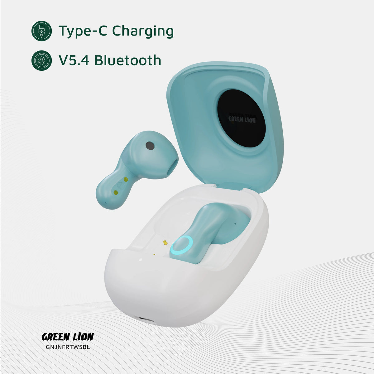 Green Lion Jenifer True Wireless Earbuds TWS - Sky Blue – image 17