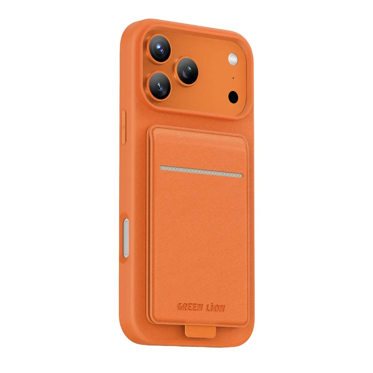Green Lion Regal MagSafe Leather Case with Card Holder for Iphone 17 Pro Orange – image 2