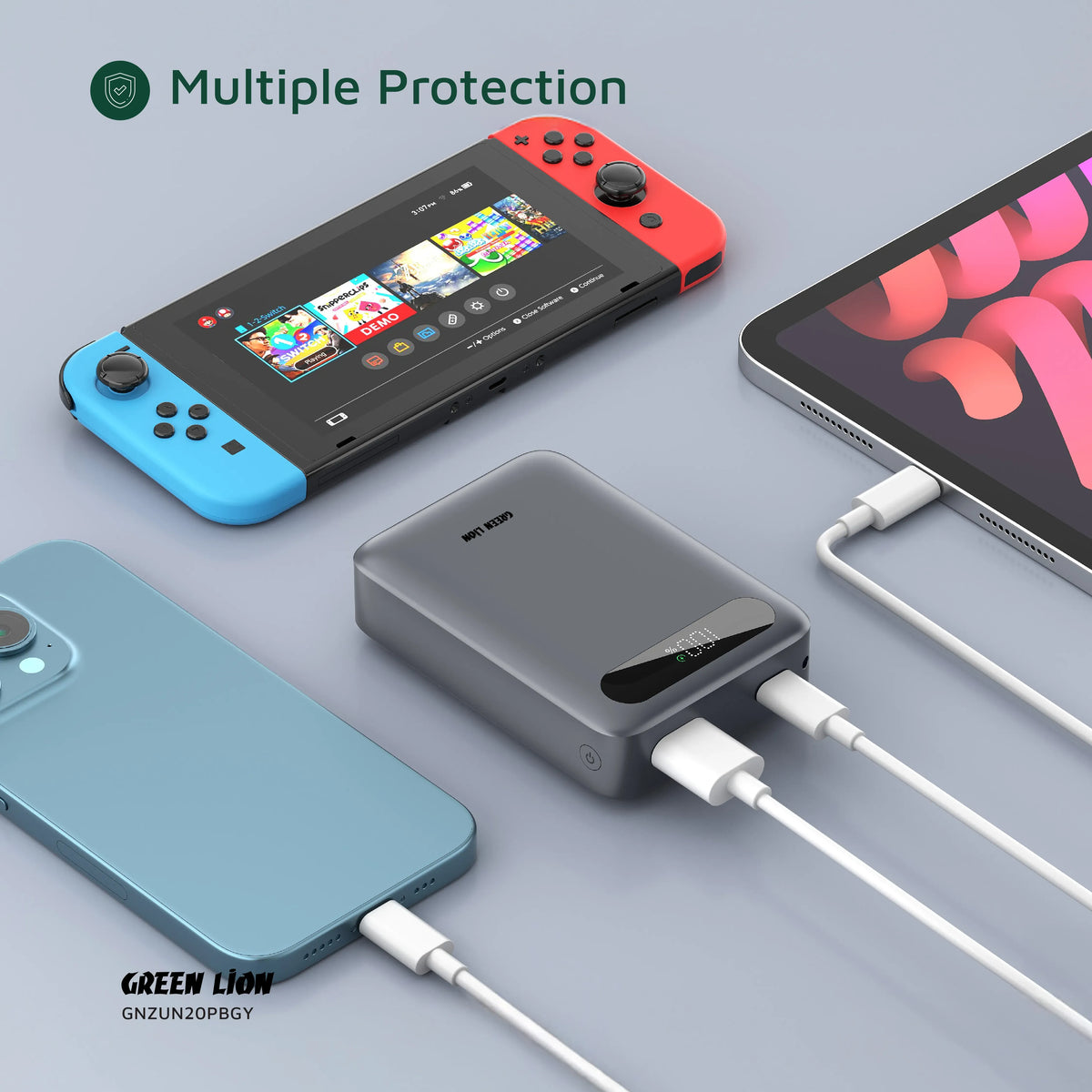 Green Lion Zuno 20000mAh Power Bank Gray – image 7