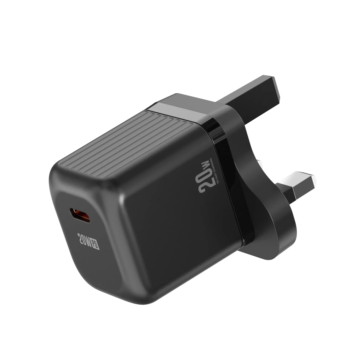 Green Lion Ultra Compact Ga NWall Charger UKPin USB-CPD 20 W - Black – image 3