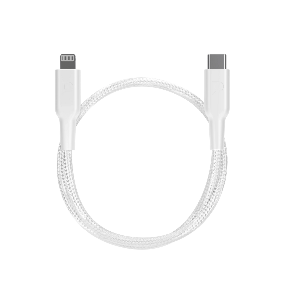 Powerology Braided USB-C Lightning Data&Fast Charge Cable 30 Cm/0.98 ft - White – image 1
