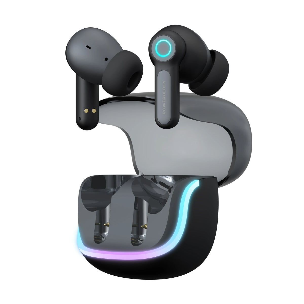 Powerology Quad ENCTrue- Wireless Buds - Black – image 1