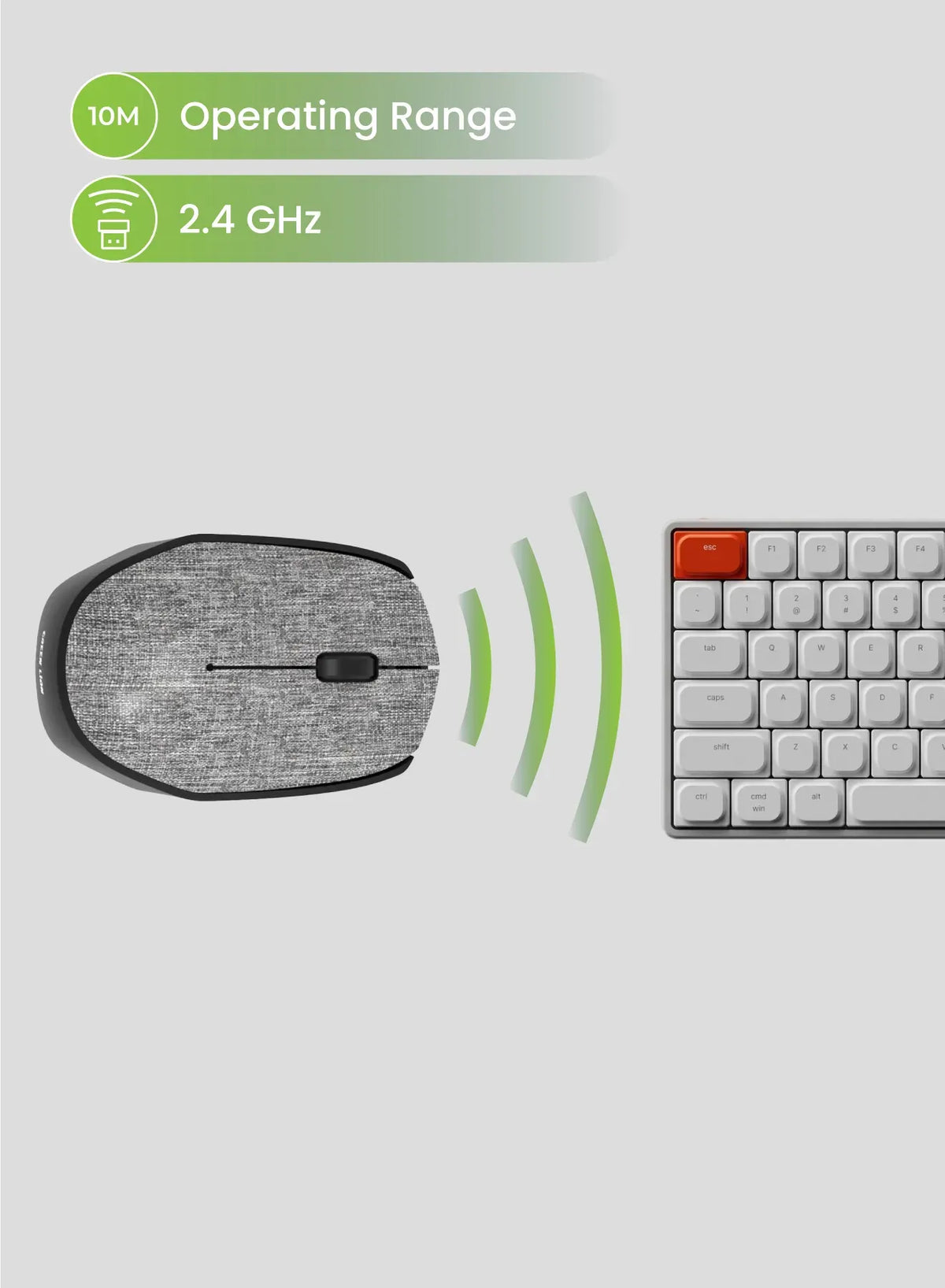 Green Lion G100 Wireless Mouse Gray – image 8