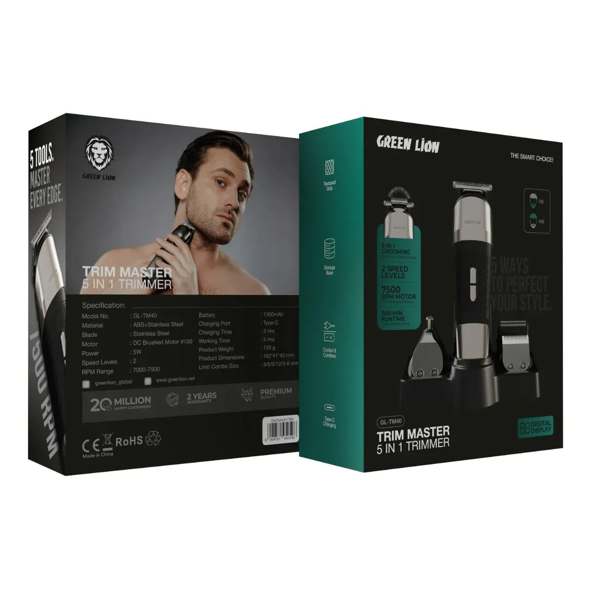 Green Lion Trim Master 5 in 1 Trimmer Black – image 4