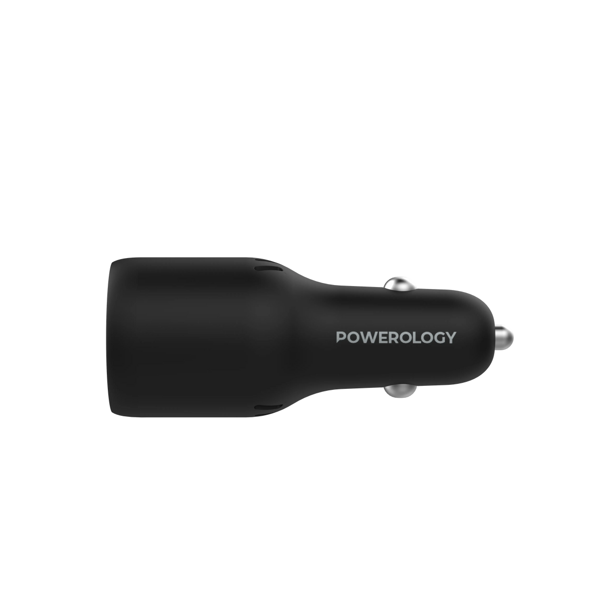 Powerology 65w PD Qc3 0 LED Dual Ports Car Charger Black – image 4