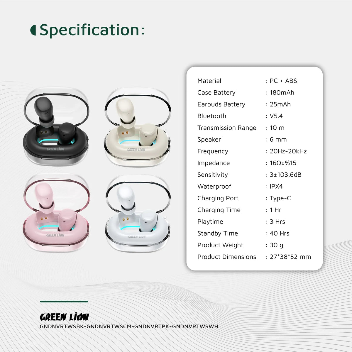 Green Lion Denver True Wireless Earbuds - Black – image 9