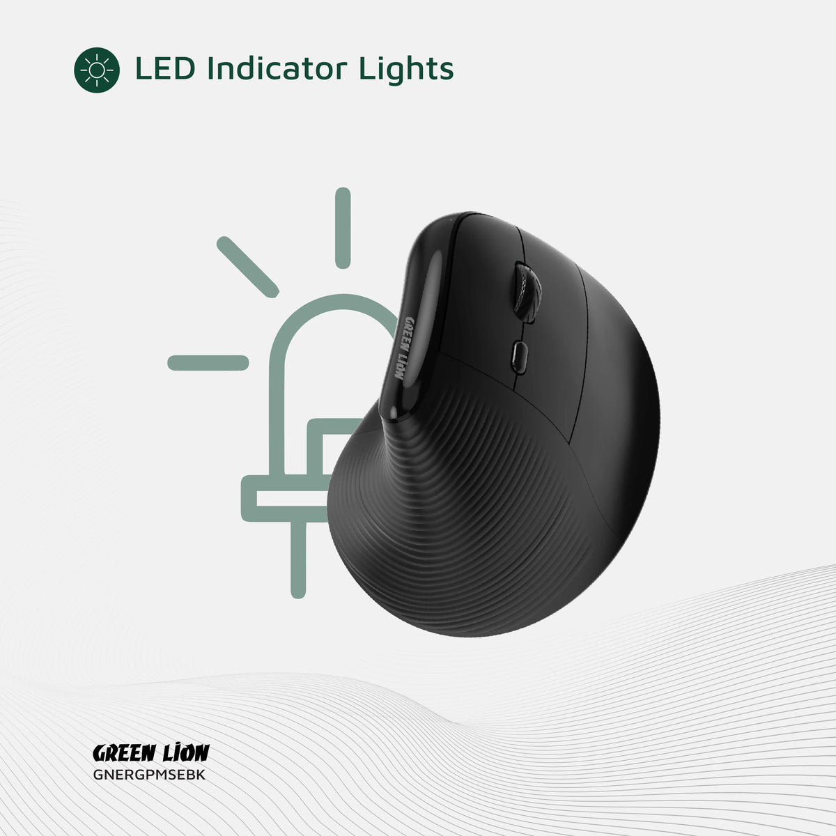 Green Lion Ergo Grip Vertical Mouse Black – image 16
