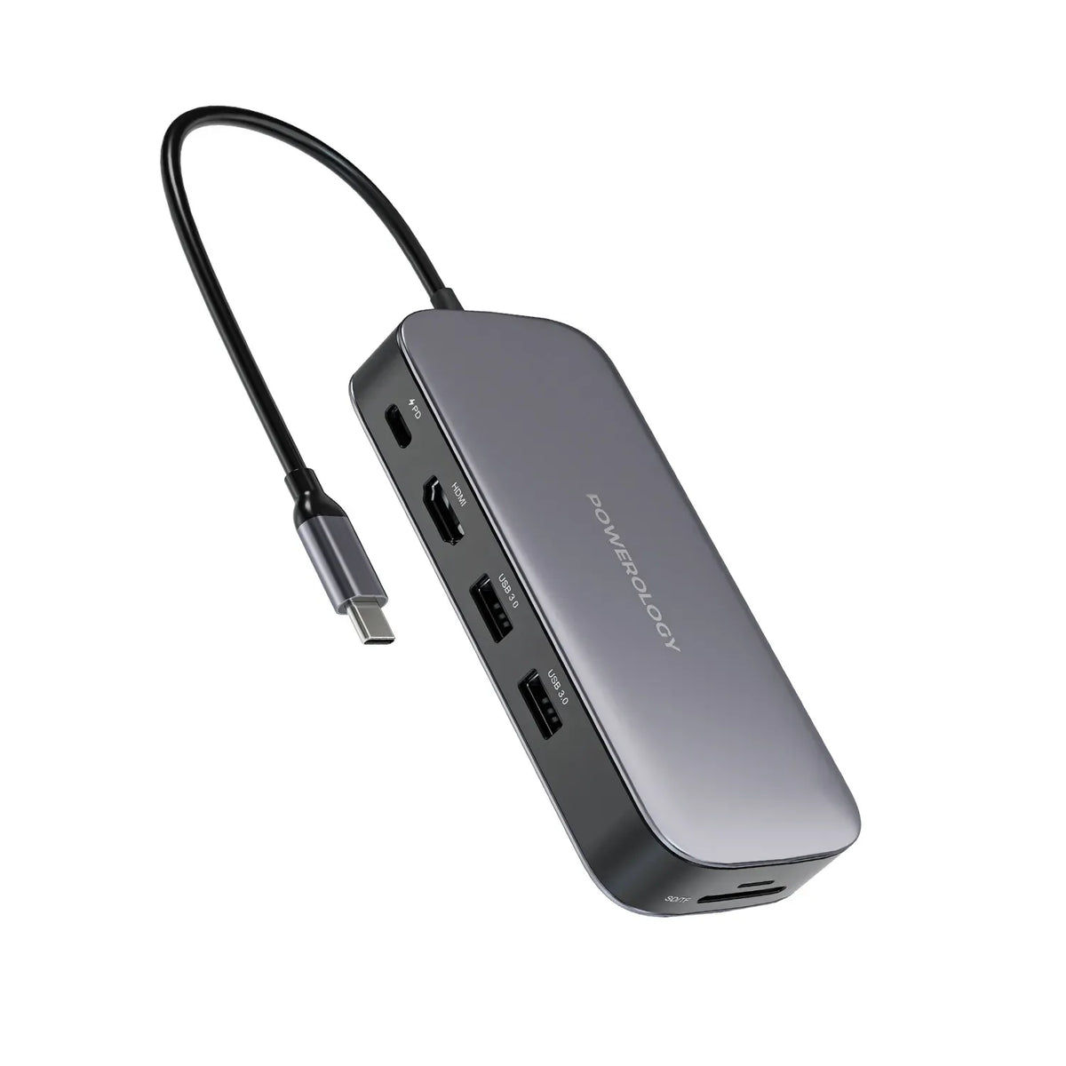 Powerology 512gb USB C Hub Ssd Drive All in One Connectivity Storage PD 100w Gray – image 13