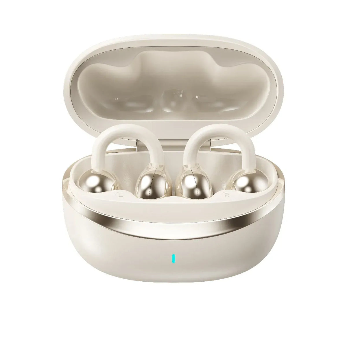 Green Lion Sonix Clip On Earbuds - Cream