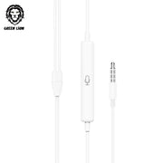 Green Lion Stereo Earphone (1.2 m) - White