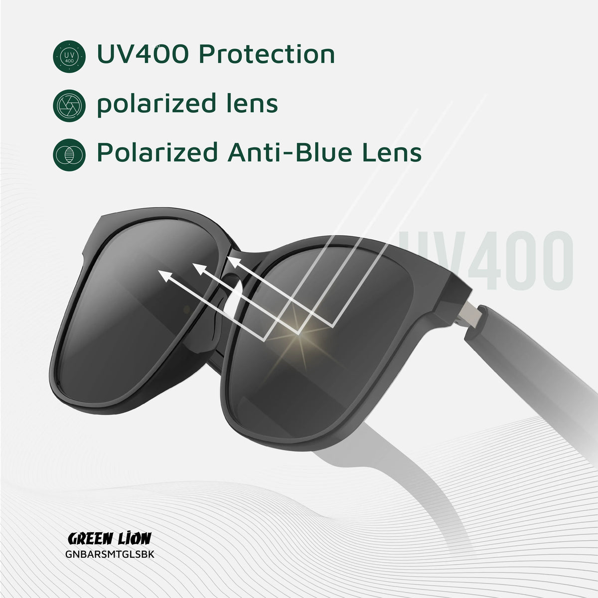 Green Lion Barcelona Smart Glasses Black – image 19