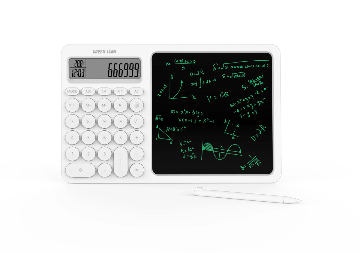 Green Lion Calcwrite Pro Calculator Writing Pad Combo White – image 1