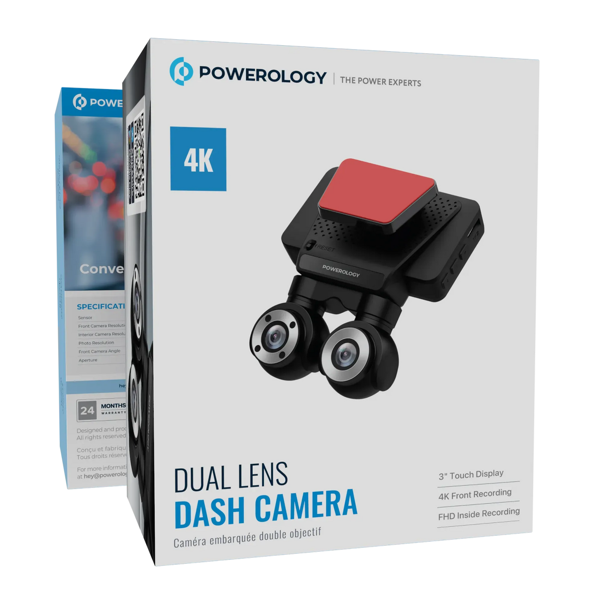 Powerology Dual Lens Dash Camera Black – image 12