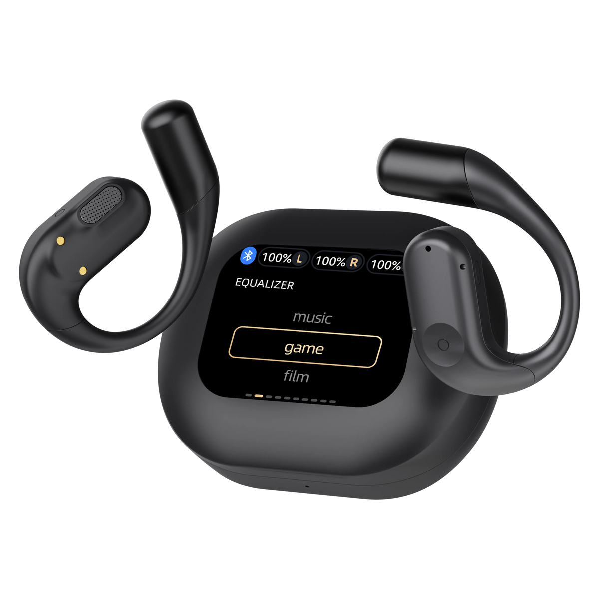 Powerology Air Conduction Enc Tws Earbuds and Charging Case with Display 60mAh Black – image 13