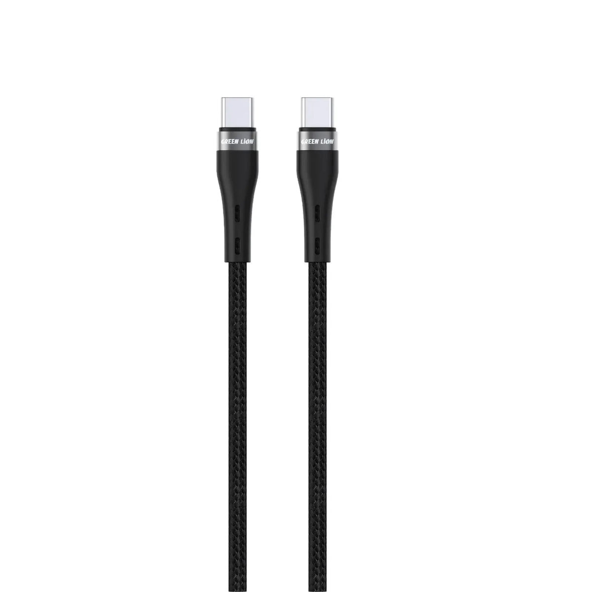 Green Lion USB C to USB C Braided Cable Black – image 2