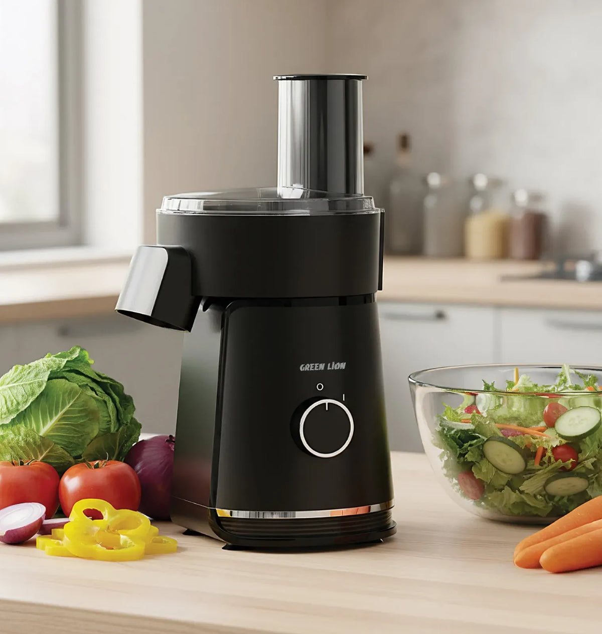 Green Lion 6 in 1 Salad Maker with Slicing Shredding Chopping Black – image 12