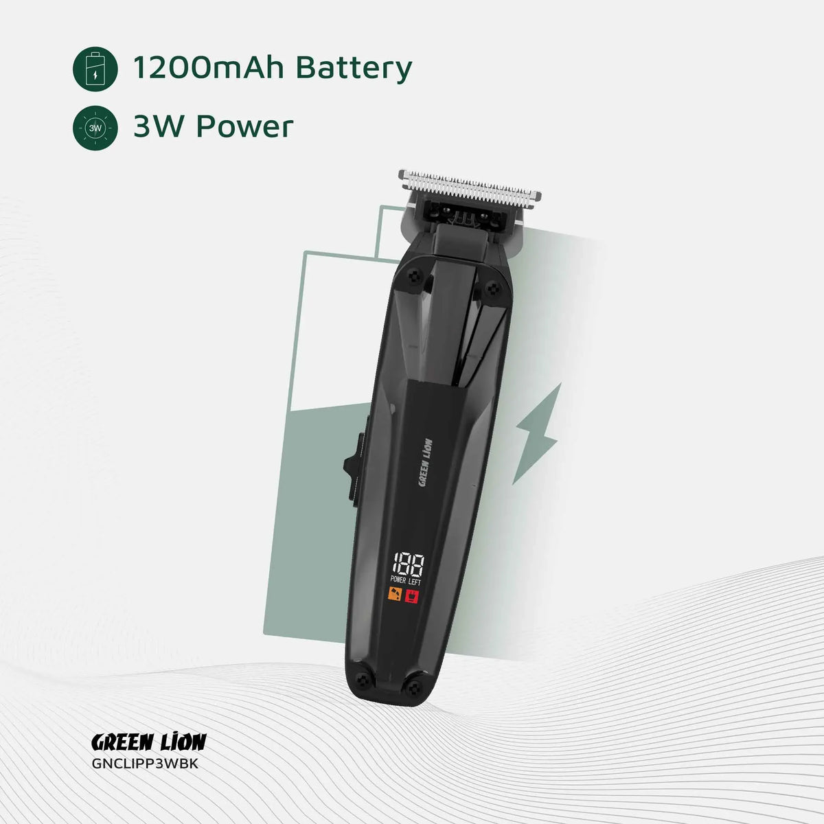 Green Lion Clip Master Professional Hair Clipper Black – image 5