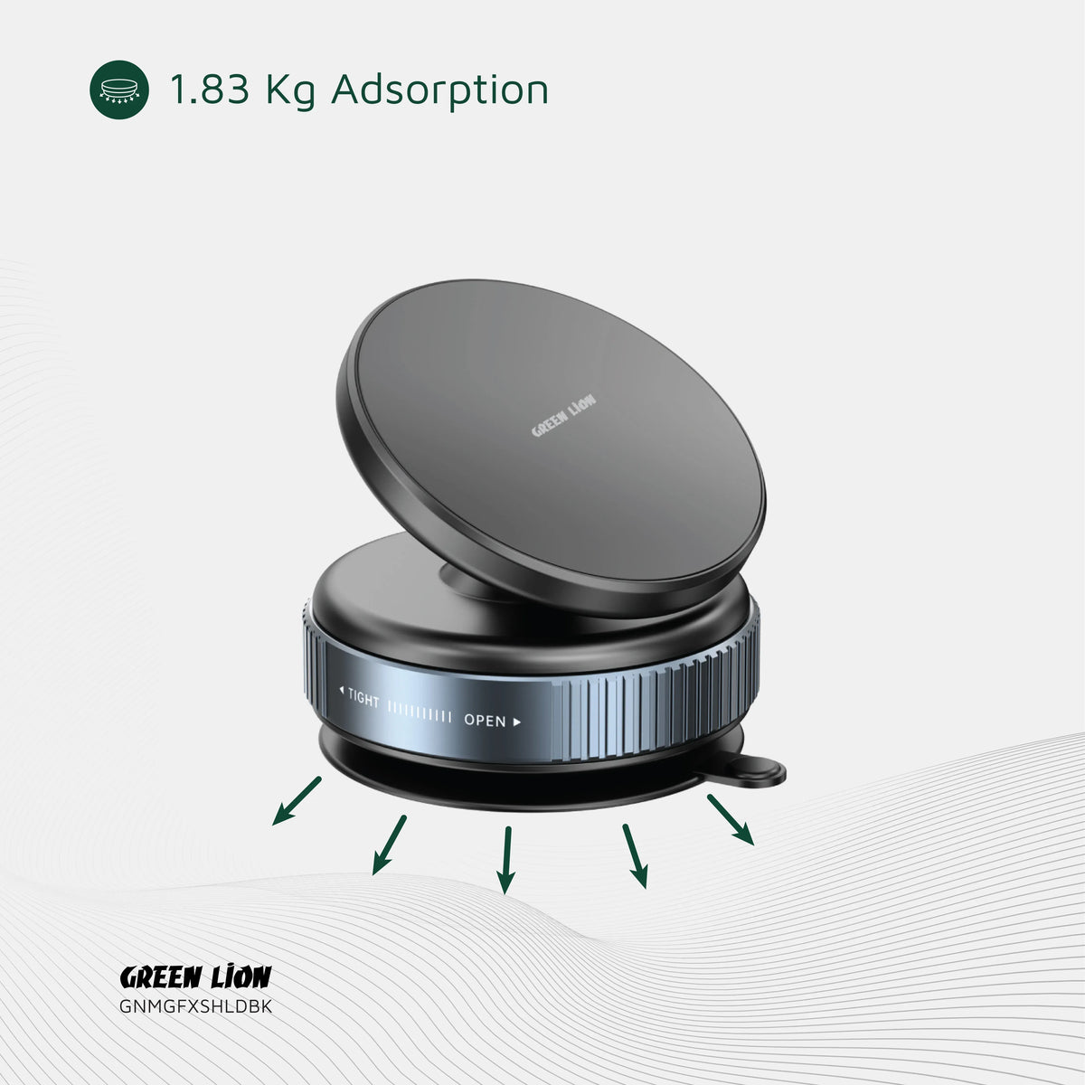 Green Lion Magno Flex Vacuum Suction Holder Black – image 12