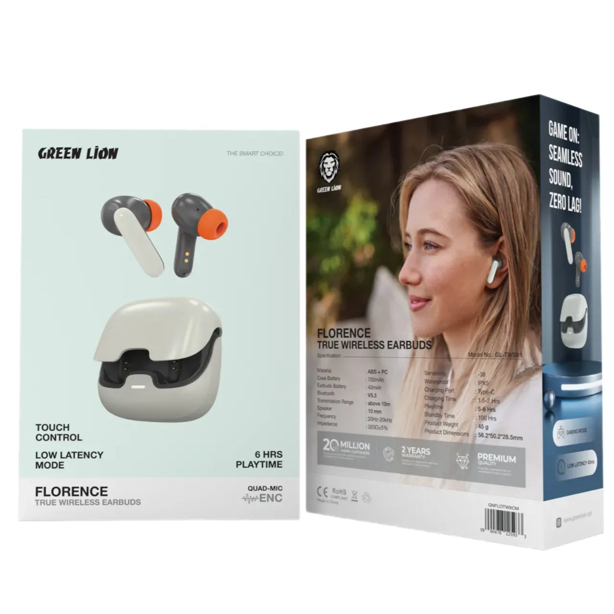Green Lion Florence TWS True Wireless Earbuds - Cream – image 14