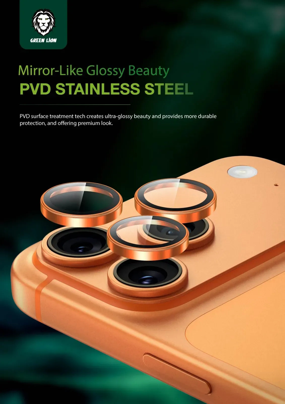Green Lion Sapphire Camera Lens - Orange Titanium – image 2