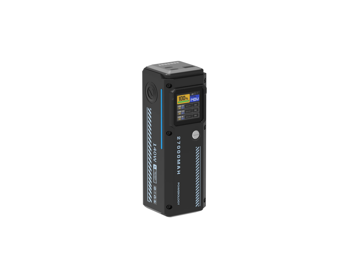 Powerology 27000mAh Smart Display Power Bank Black – image 1