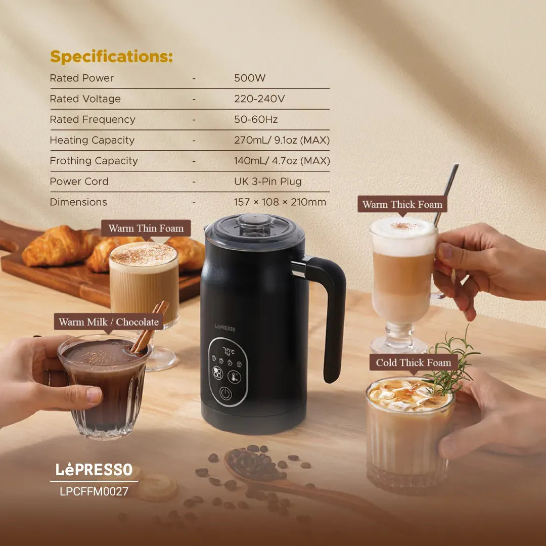 LePresso Four Froth Milk Frother Black – image 6