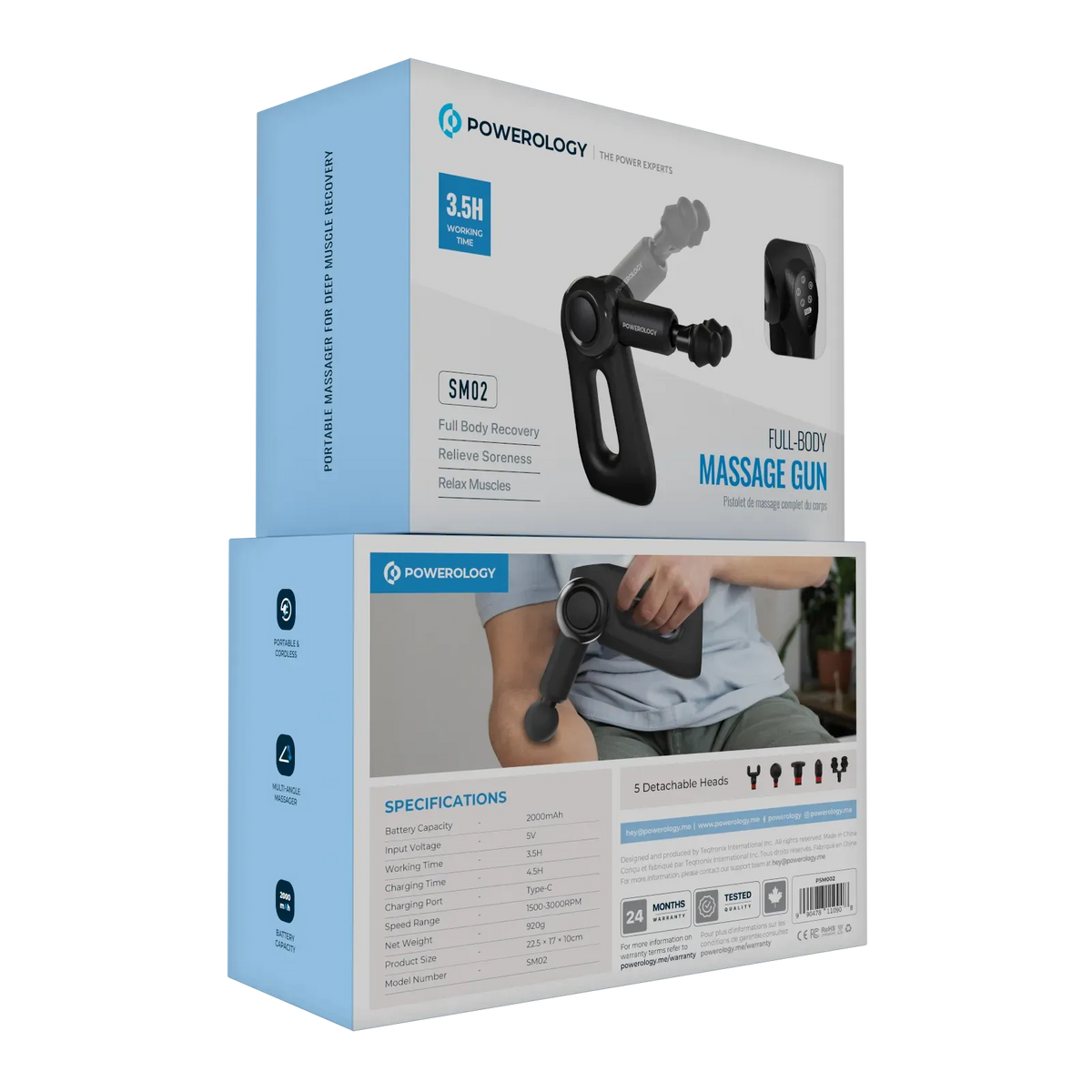 Powerology Full Body Massage Gun Black – image 7