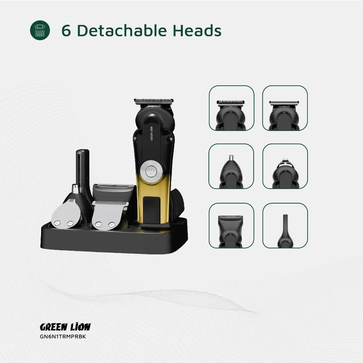 Green Lion 6 in 1 Trim Pro Grooming Kit Black – image 9