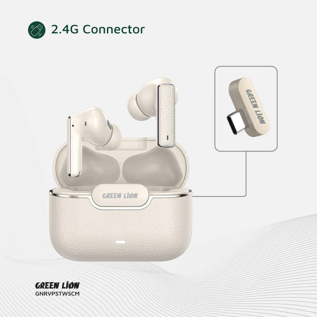 Green Lion River Plus True Wireless Earbuds - Cream – image 3