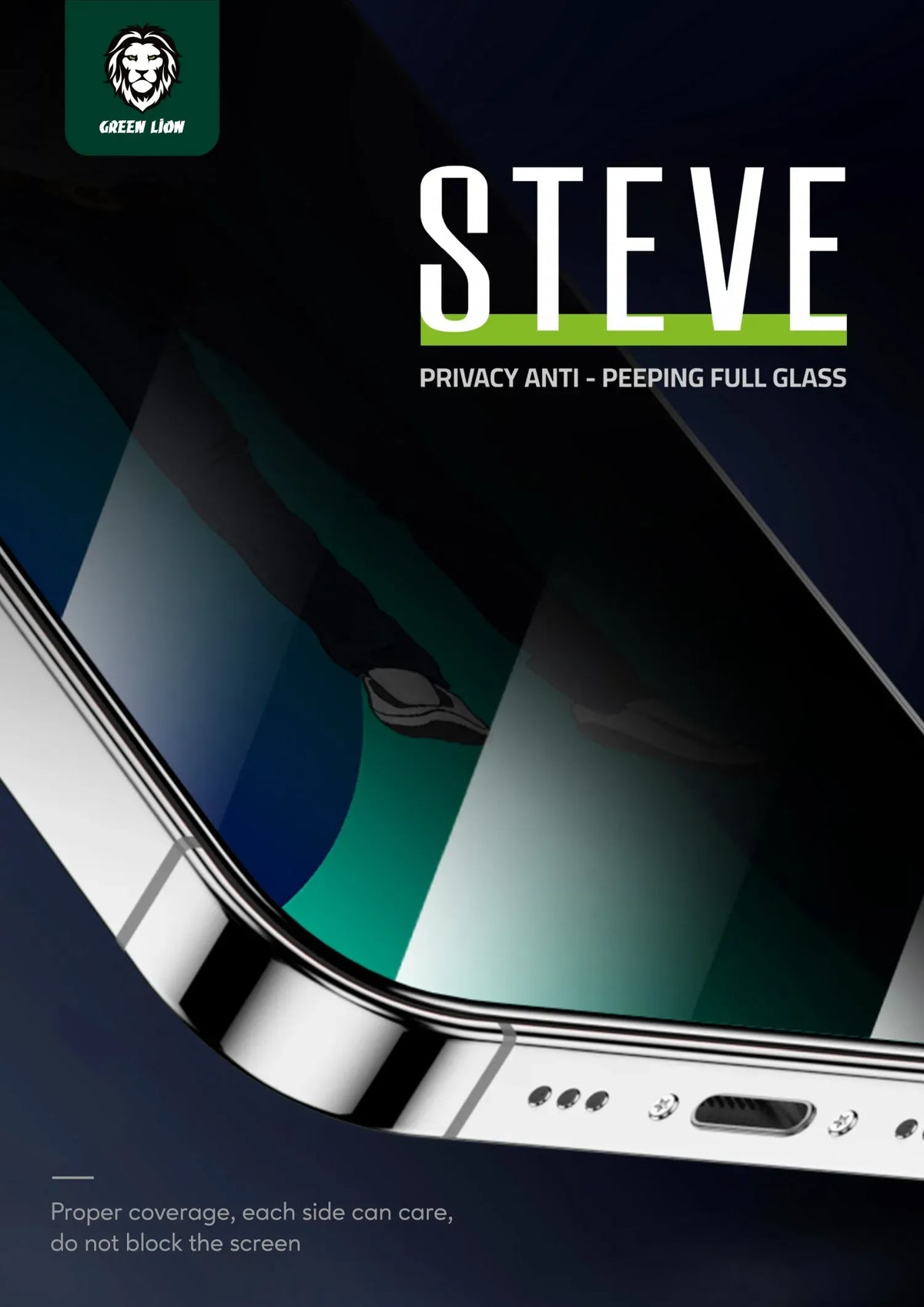 Green Lion 9h Steve Privacy Full Glass Screen Protector – image 4