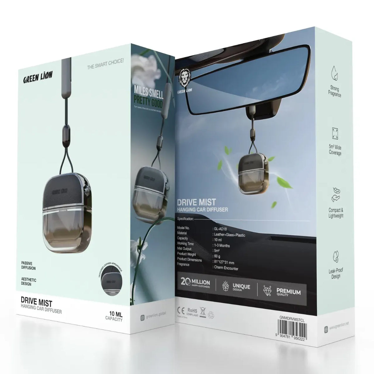 Green Lion Drive Mist Hanging Car Diffuser Clear – image 3