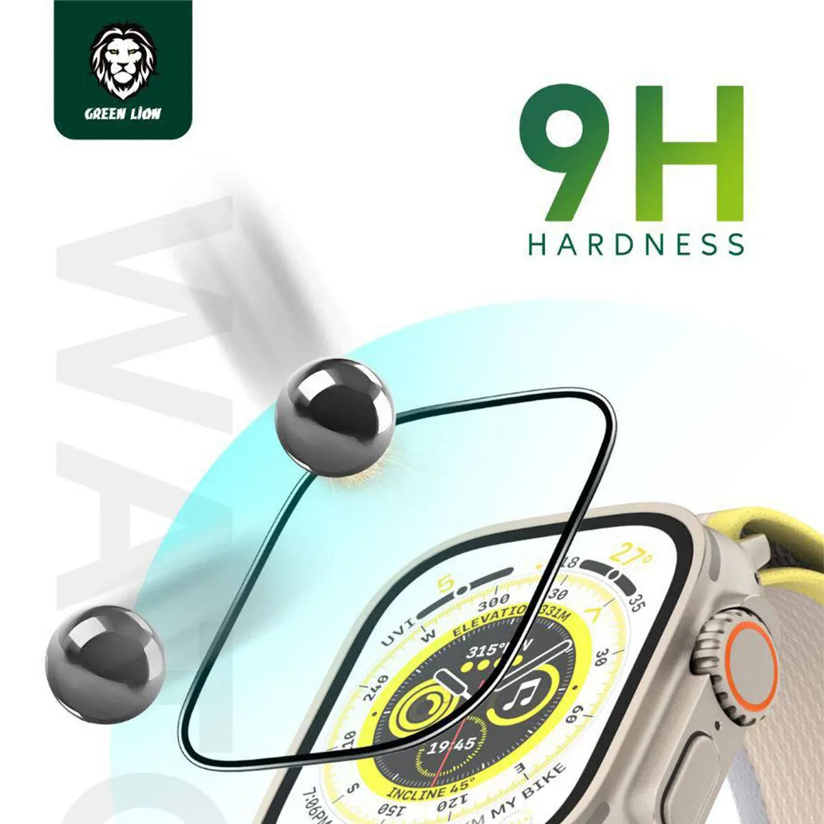 Green Lion Ultra Pro HD Glass Full Protection Apple Watch 49mm Clear – image 2
