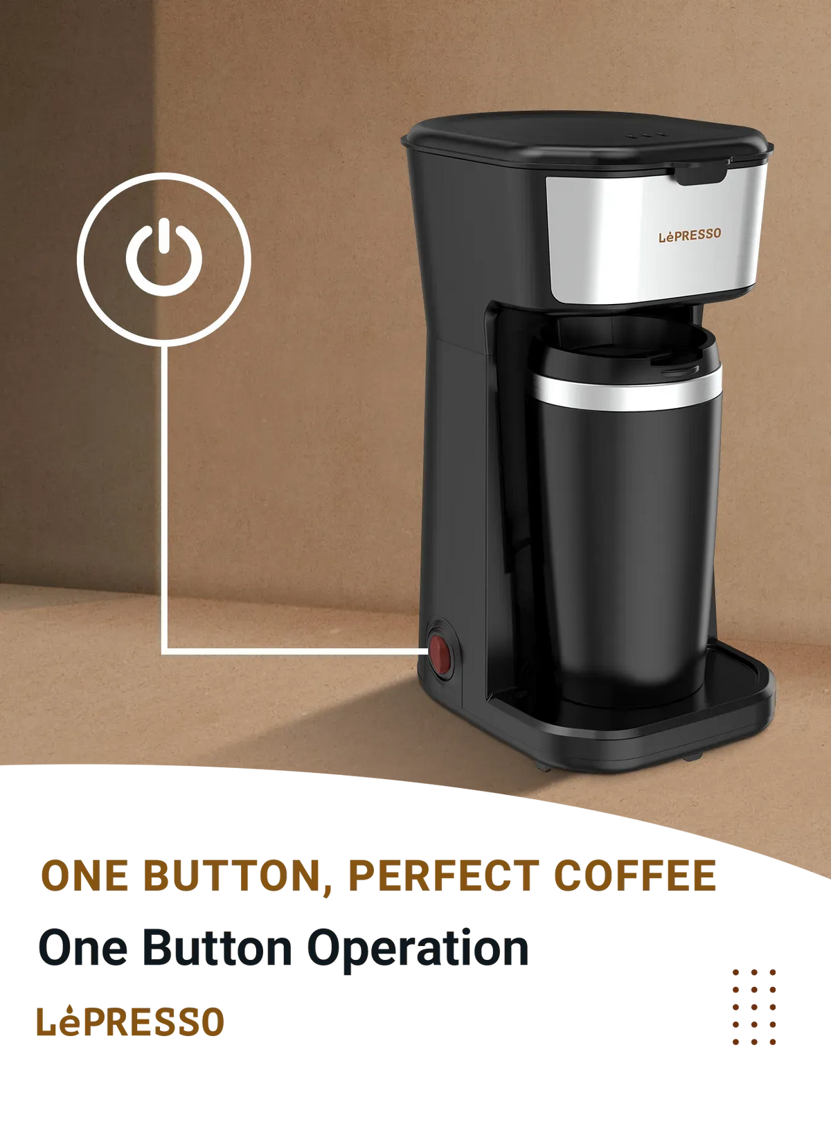 LePresso Coffee Maker with Travelling Mug 450w Black – image 10