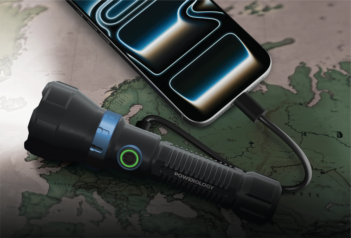Powerology Vesta Torch Light with Built in Power Bank Gray – image 3
