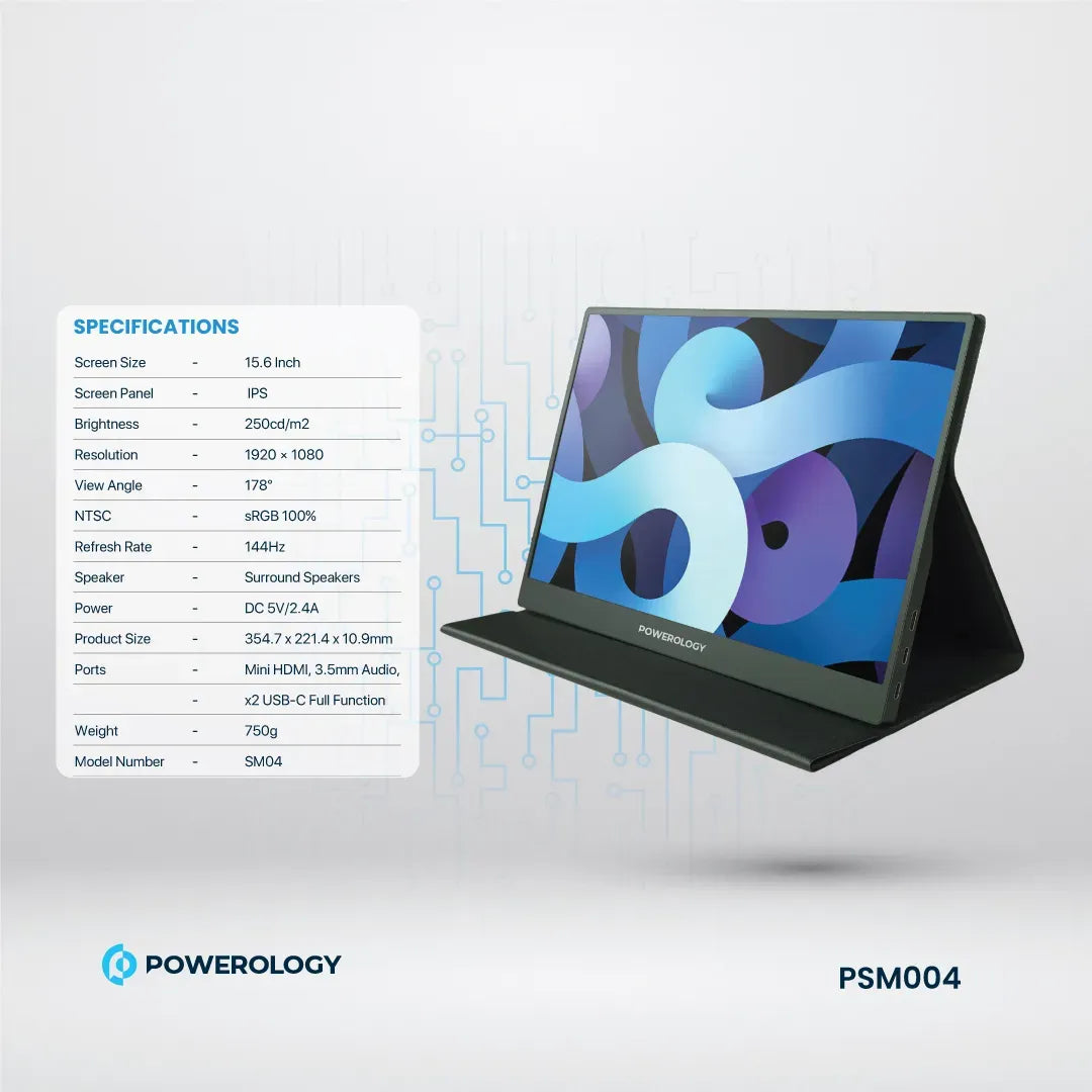 Powerology 15 6 Ultra Slim Portable 144hz Monitor – image 4