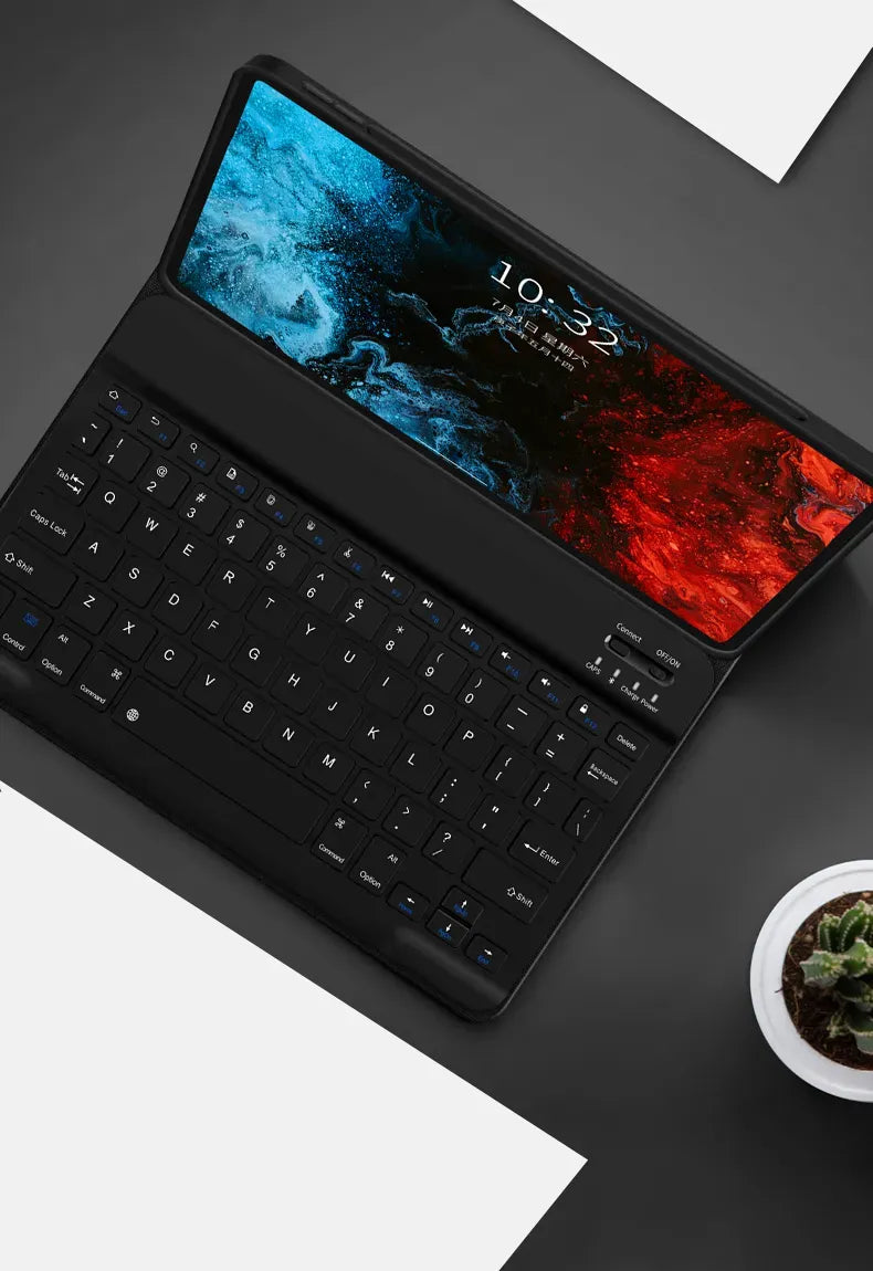 Green Lion Premium Leather Casewith Wireless Keyboard (English/Arabic) - Black – image 4