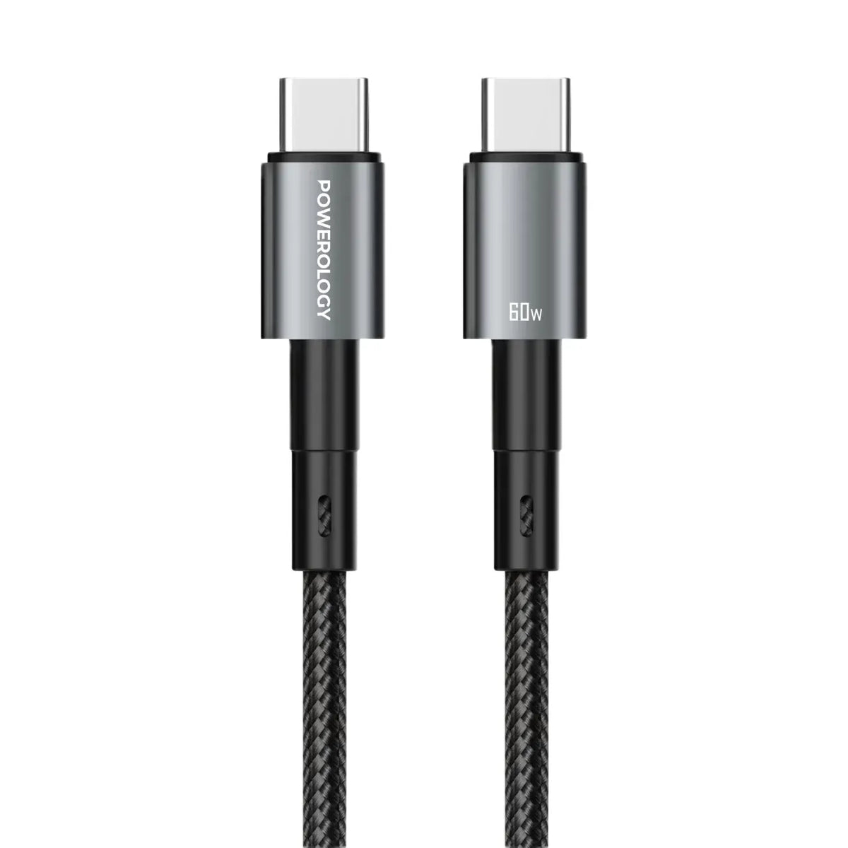 Powerology QX 45 WSingle Port UK Ga N Adapter With Type-CCable - Black