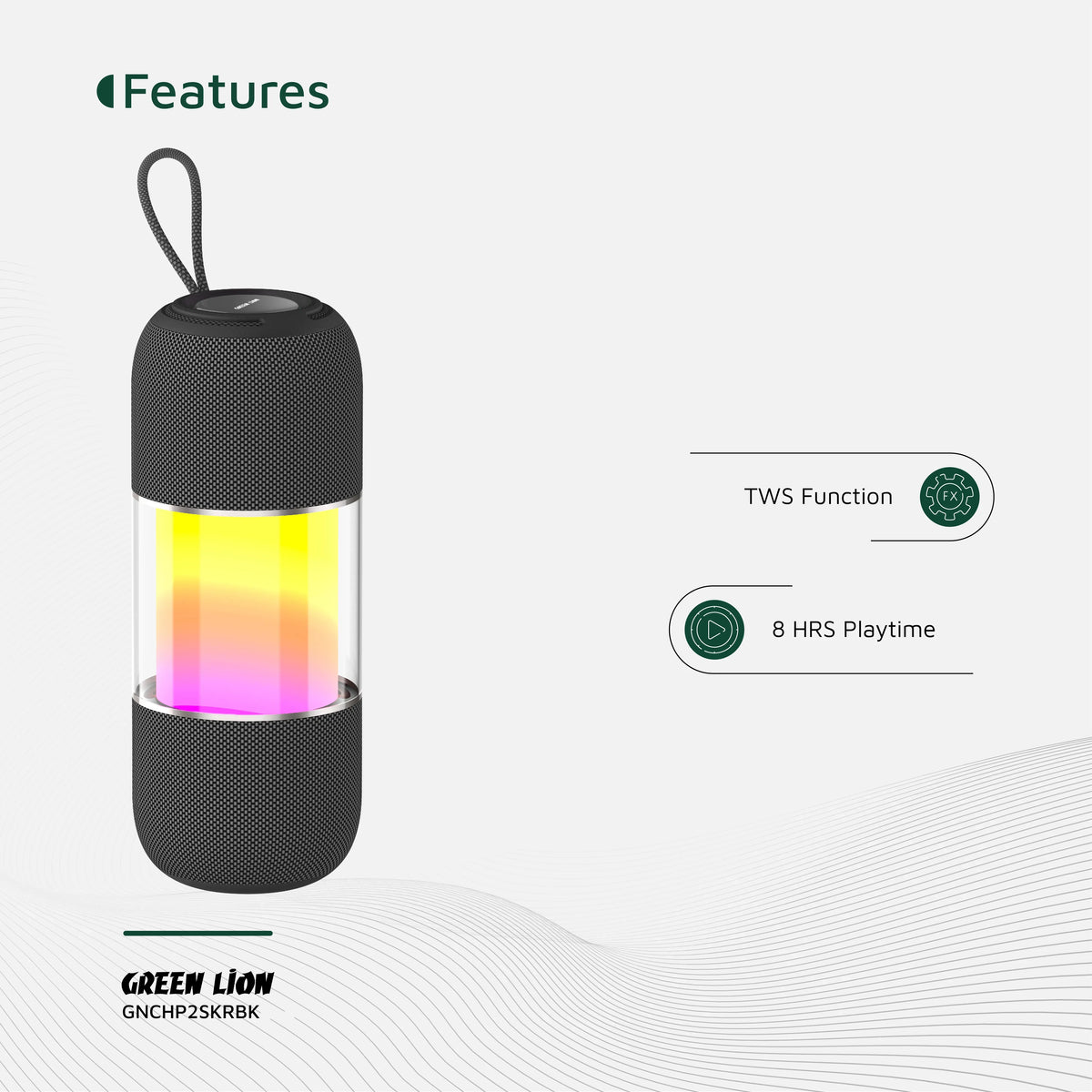 Green Lion Change Pro Rgb Portable Speaker Black – image 3