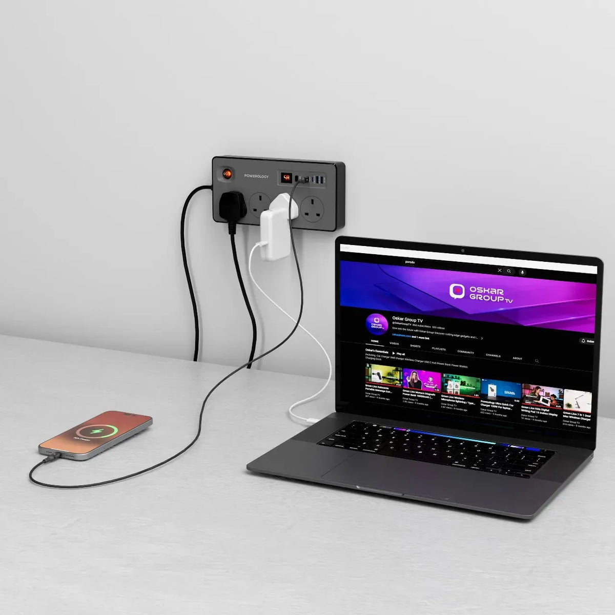 Powerology 4ac 2990w Power Strip Black – image 4