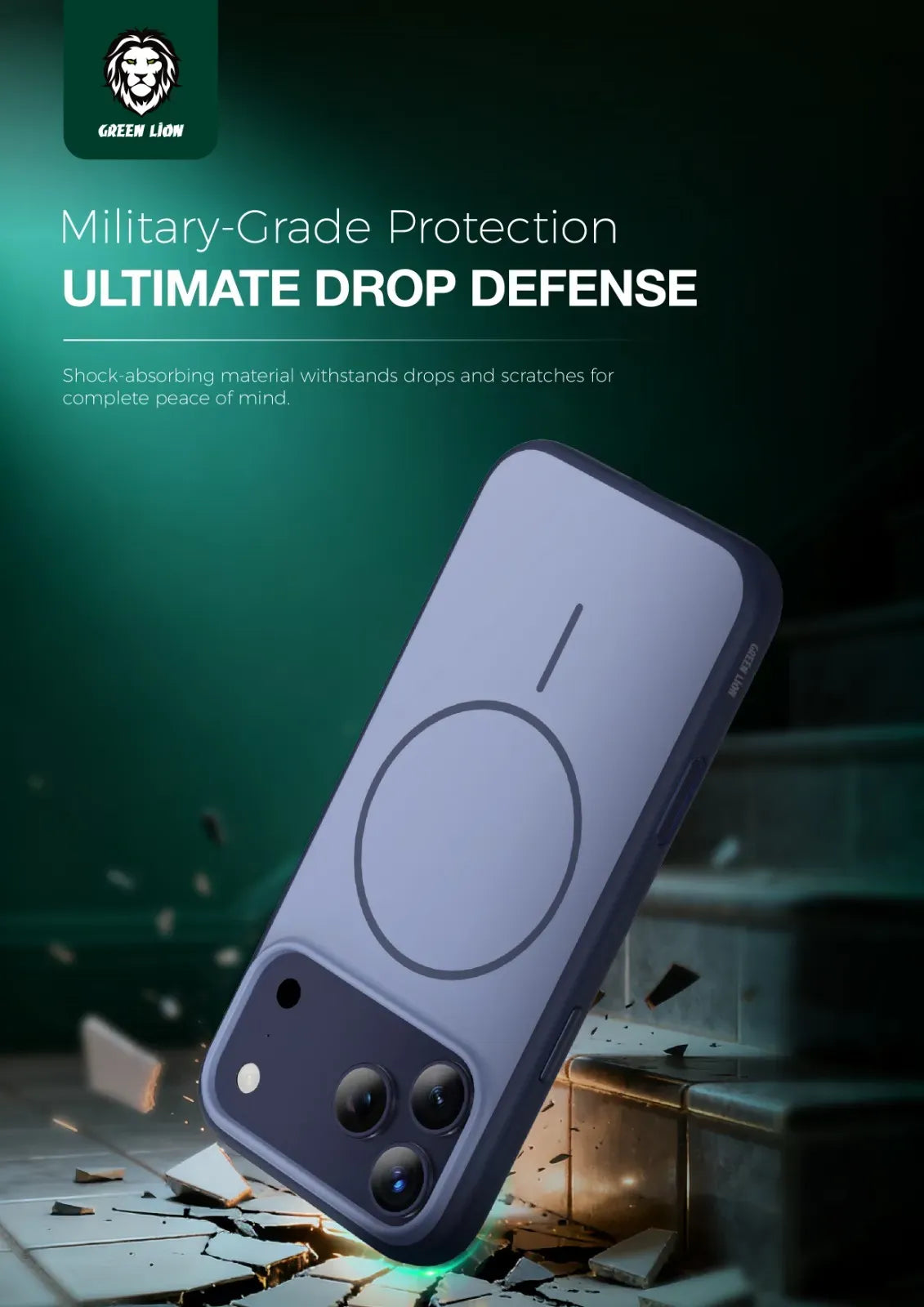 Green Lion Patric Mag Safe Premium Matte Finish Case - Blue – image 2