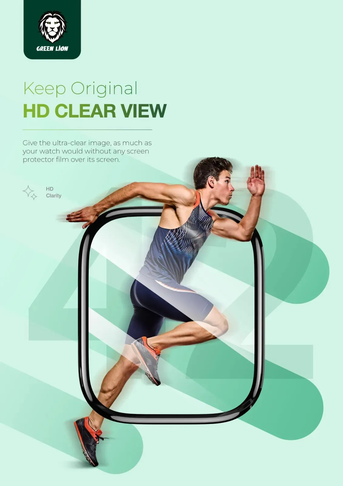 Green Lion 3 DScreen Protectorfor Apple Watch - Clear – image 4