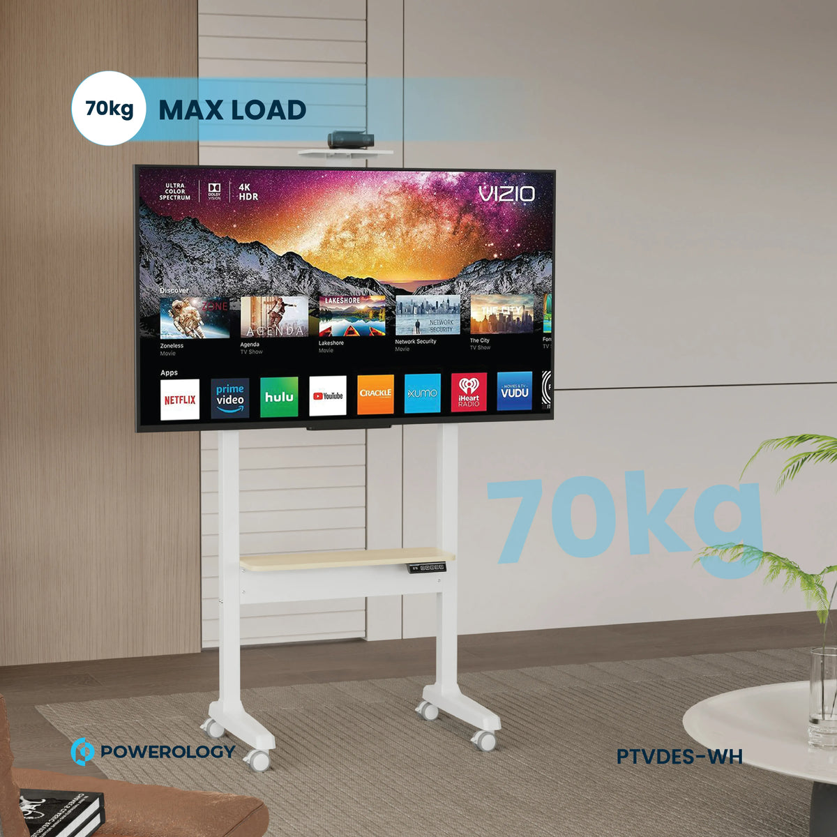 Powerology Electric TVStand - White – image 14