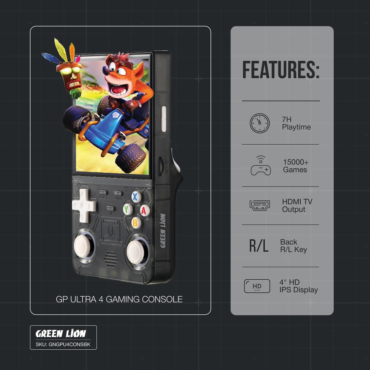 Green Lion Gp Ultra 4 Gaming Console Black – image 7