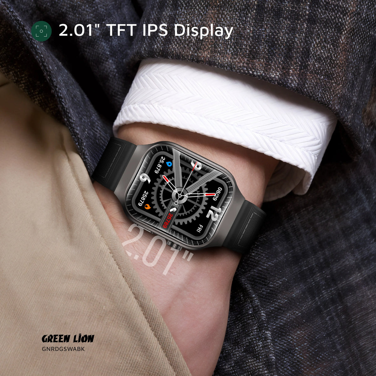 Green Lion Ridge Smart Watch - Black&Black – image 12