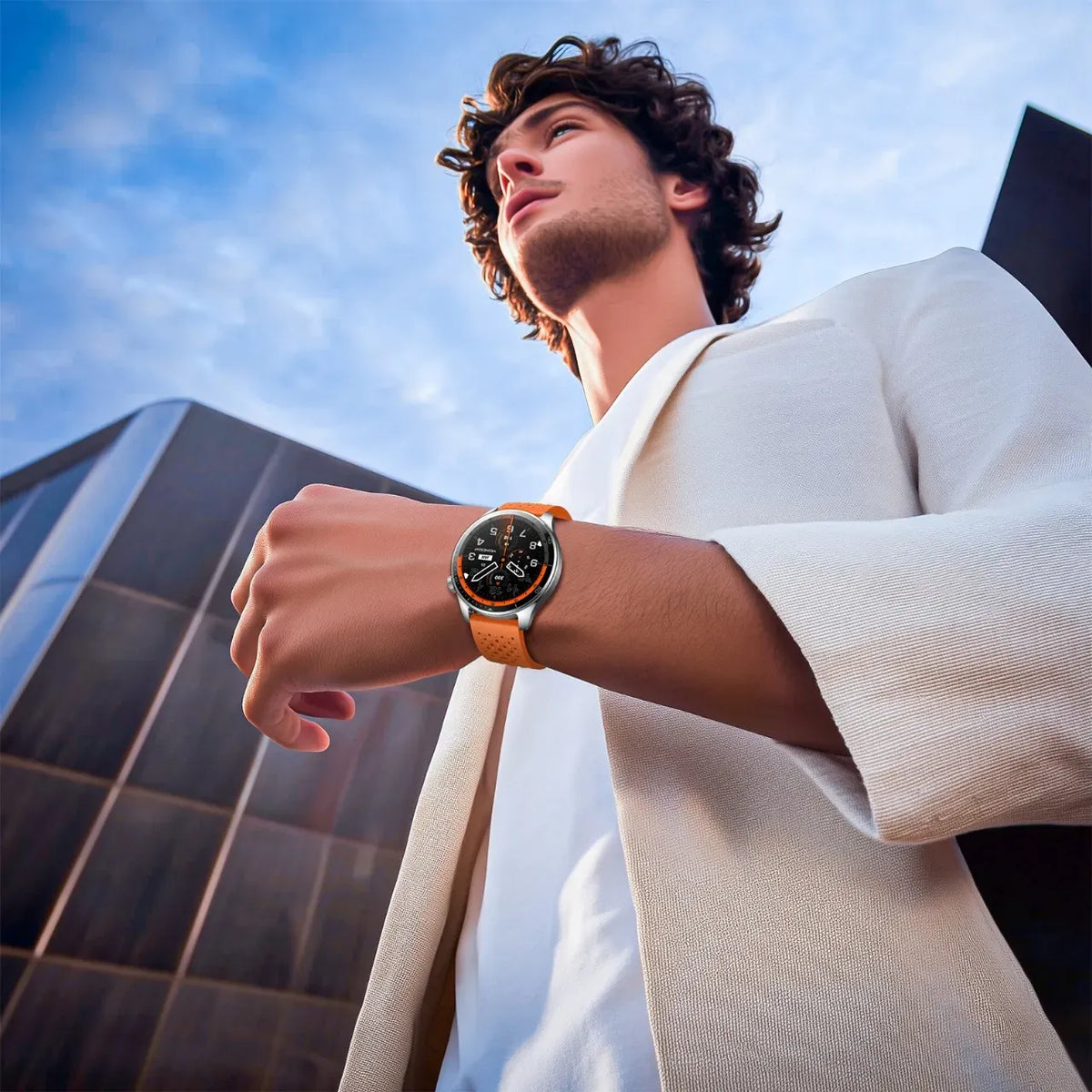 Powerology Sanam Urban Sports Smart Watch - Orange – image 7