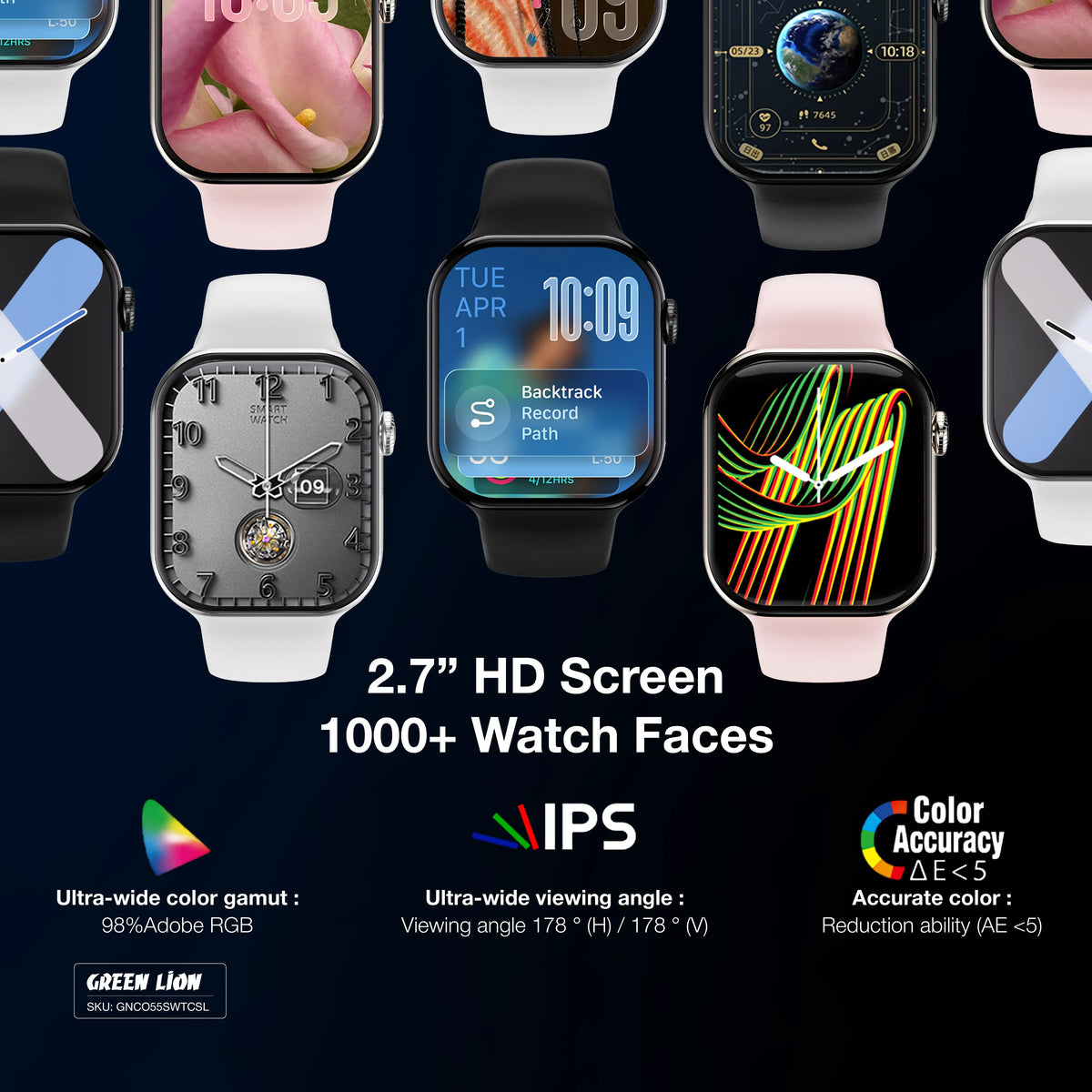 Green Lion Communicate Smart Watch - Silver – image 11