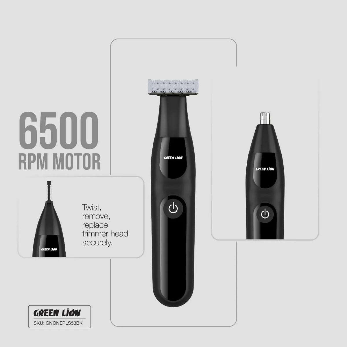 Green Lion One Blade Plus Hair Nose Eyebrow Trimmer Black – image 15