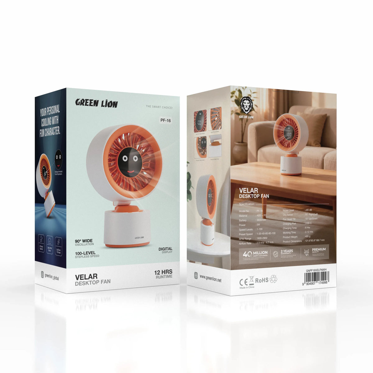 Green Lion VELARDesktop Fan - White – image 4