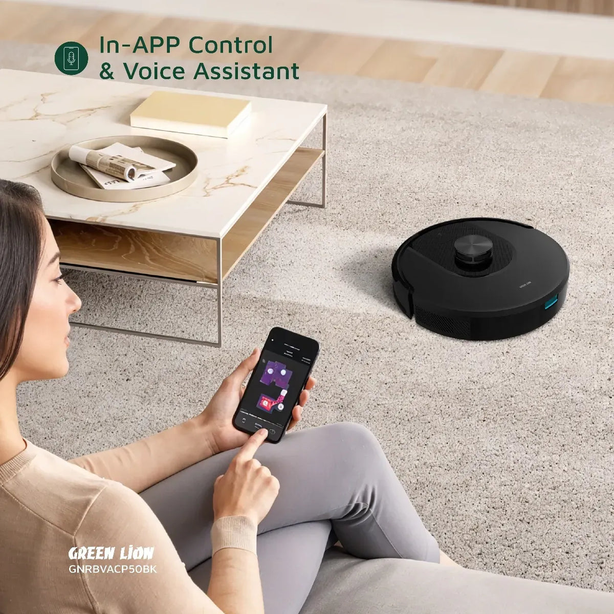 Green Lion Smart Robot Vacuum Pro 4000 Pa Suction - Black – image 12
